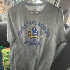 NBA Gray Short Sleeve Tee with Red & Blue Logo